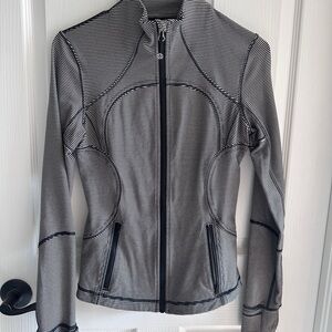 lululemon athletica Black and tan Striped Utility Jacket